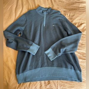 Michael Kors Men's Teal Zip-Up Sweater